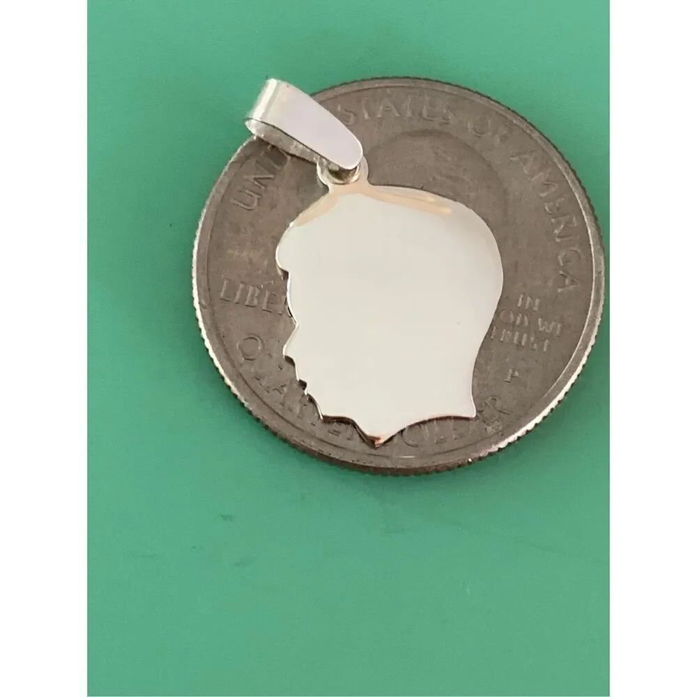 .925 Boy Head Sterling Silver Jewelry Charm #family